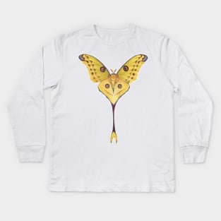 Comet Moth Kids Long Sleeve T-Shirt